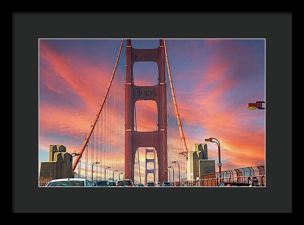 Golden Gate Closeup Art - Framed Print