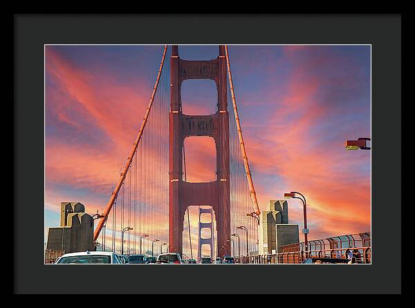 Golden Gate Closeup Art - Framed Print