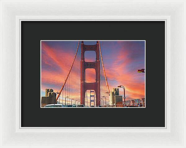 Golden Gate Closeup Art - Framed Print