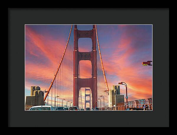 Golden Gate Closeup Art - Framed Print