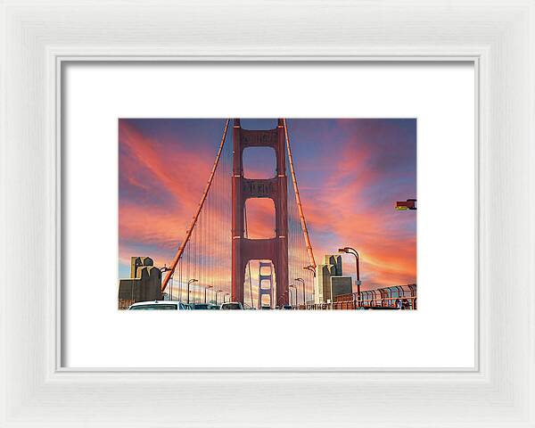 Golden Gate Closeup Art - Framed Print