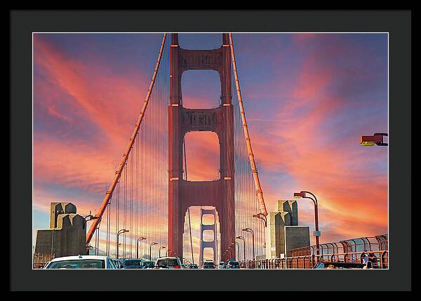 Golden Gate Closeup Art - Framed Print