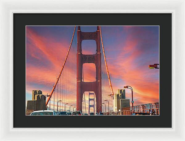 Golden Gate Closeup Art - Framed Print