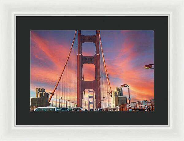 Golden Gate Closeup Art - Framed Print