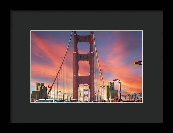 Golden Gate Closeup Art - Framed Print
