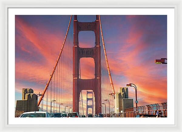 Golden Gate Closeup Art - Framed Print
