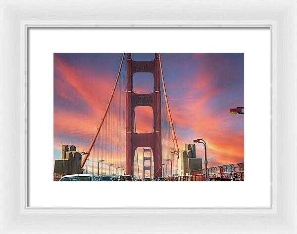 Golden Gate Closeup Art - Framed Print