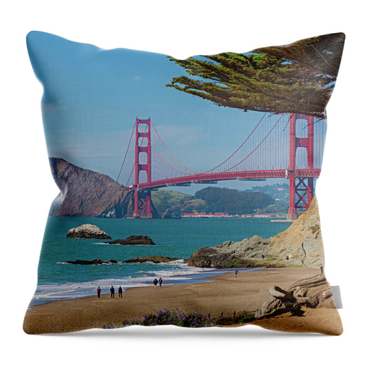 Golden Gate Landscape - Throw Pillow