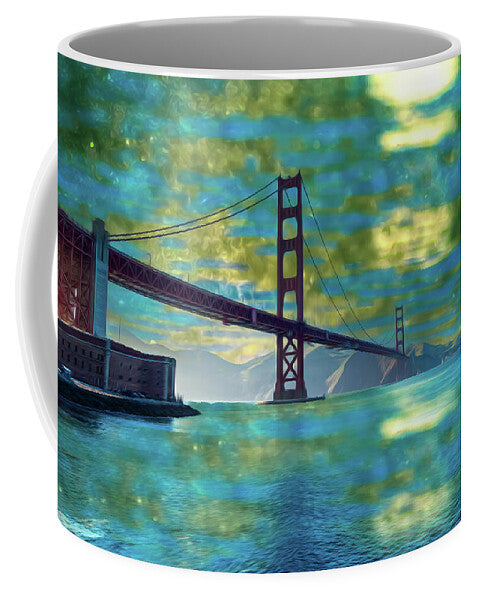 Golden Light on a Goldne day in the Golden Gate Bridge - Mug