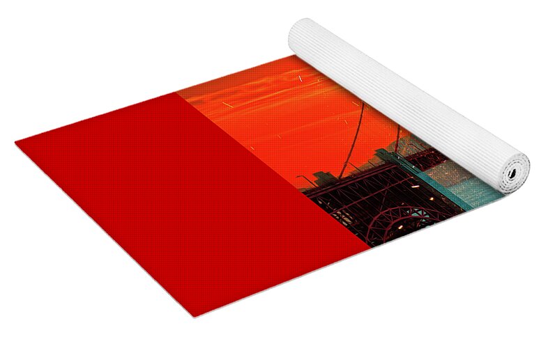 Golden Sunset art in San Francisco - Yoga Mat