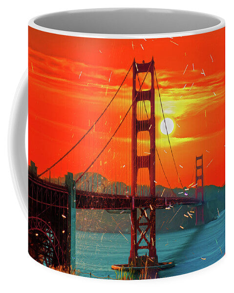 Golden Sunset art in San Francisco - Mug
