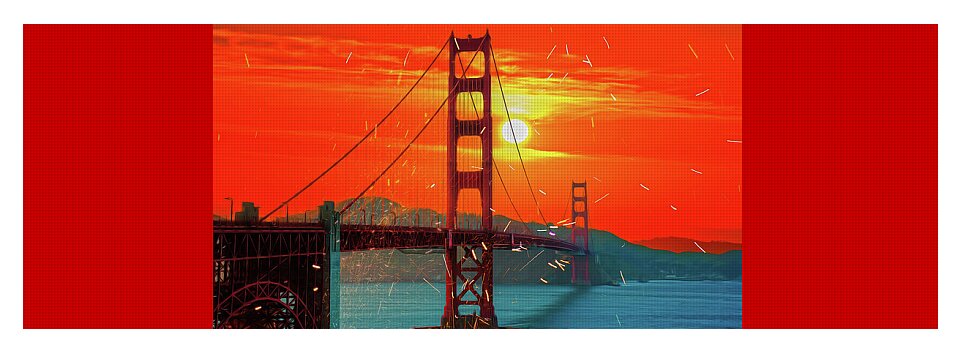 Golden Sunset art in San Francisco - Yoga Mat