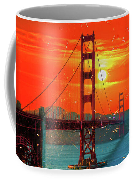 Golden Sunset art in San Francisco - Mug