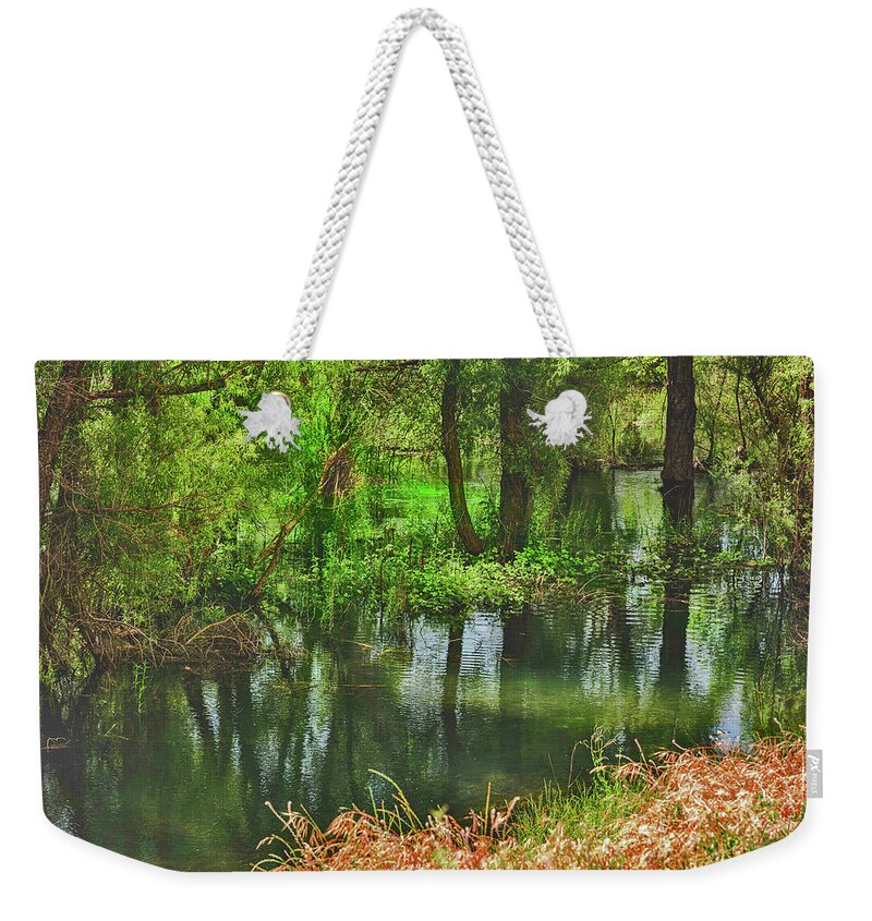 Green Reflections from a River  - Weekender Tote Bag