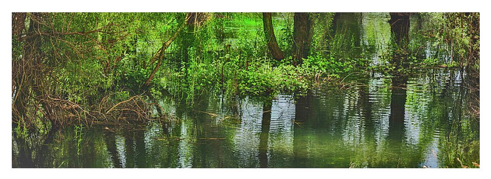 Green Reflections from a River  - Yoga Mat