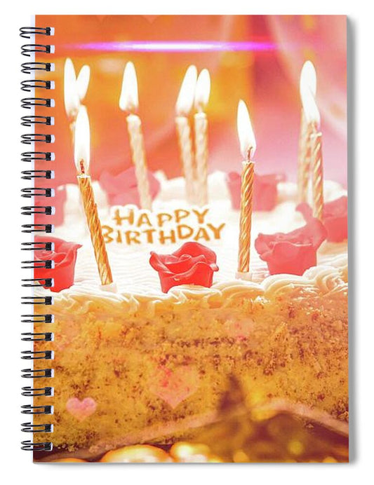 Happy Birthday Cake Layer - Spiral Notebook