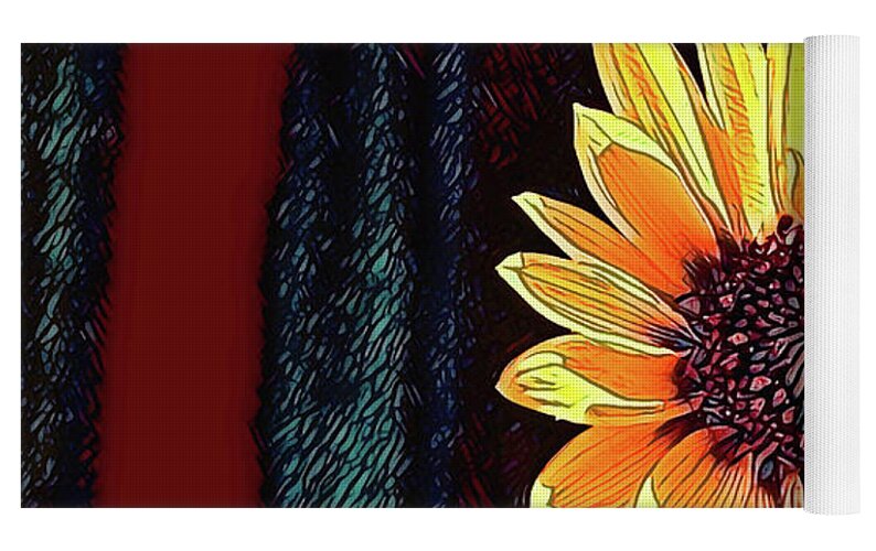 Happy Sunflower Art - Yoga Mat