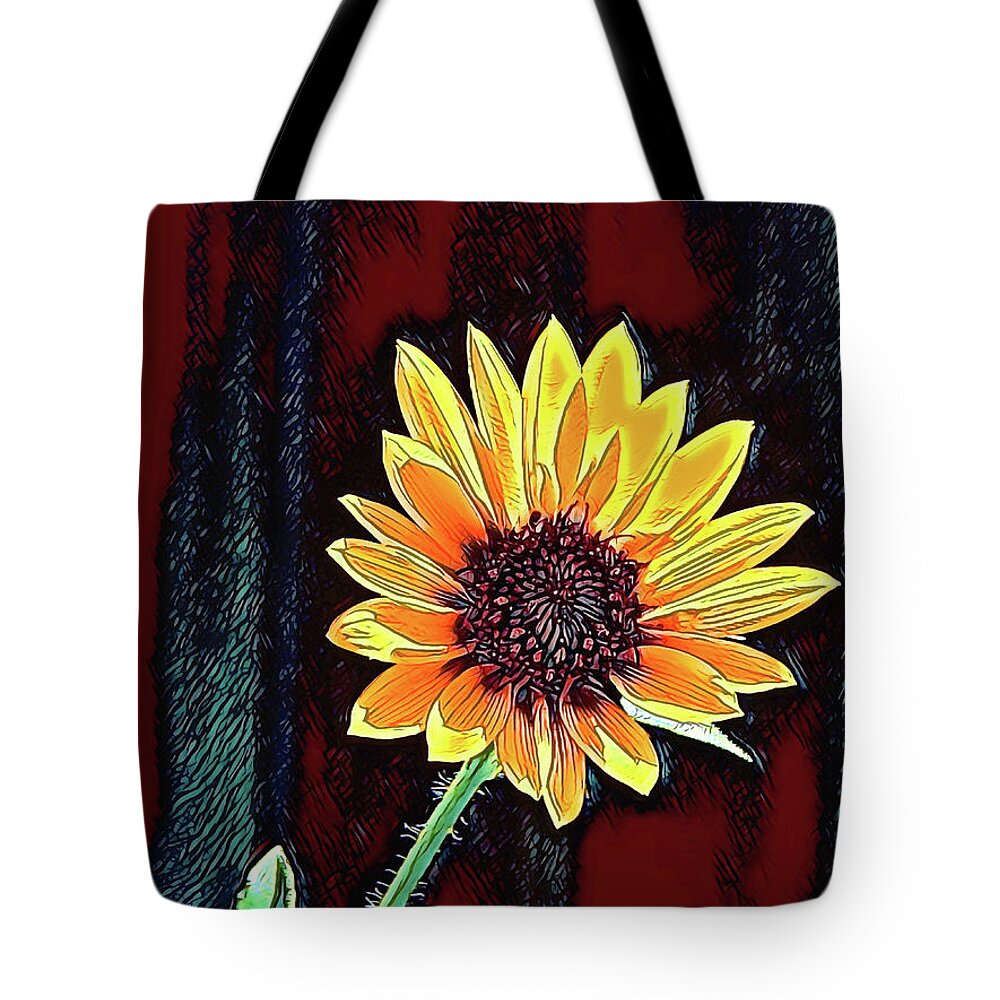 Happy Sunflower Art - Tote Bag