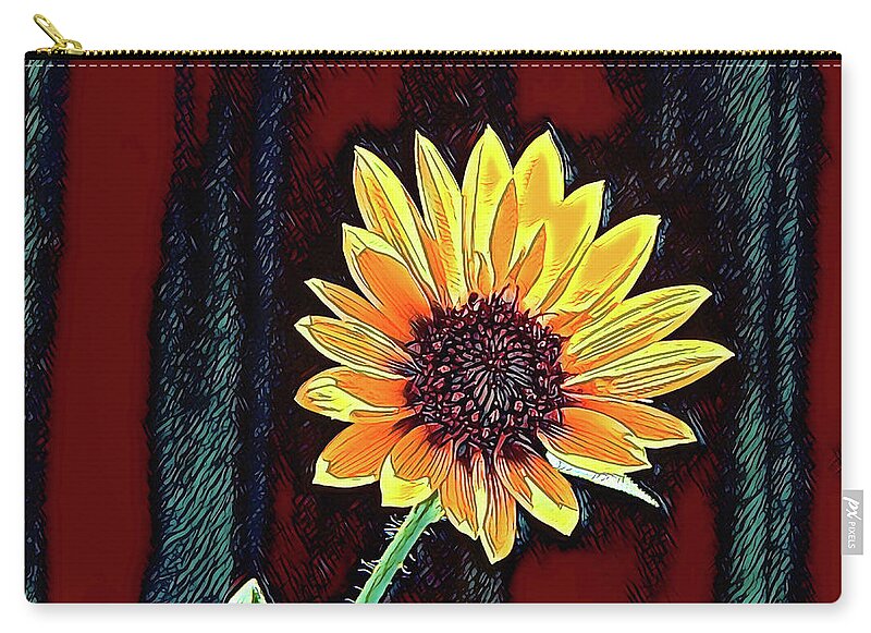 Happy Sunflower Art - Zip Pouch