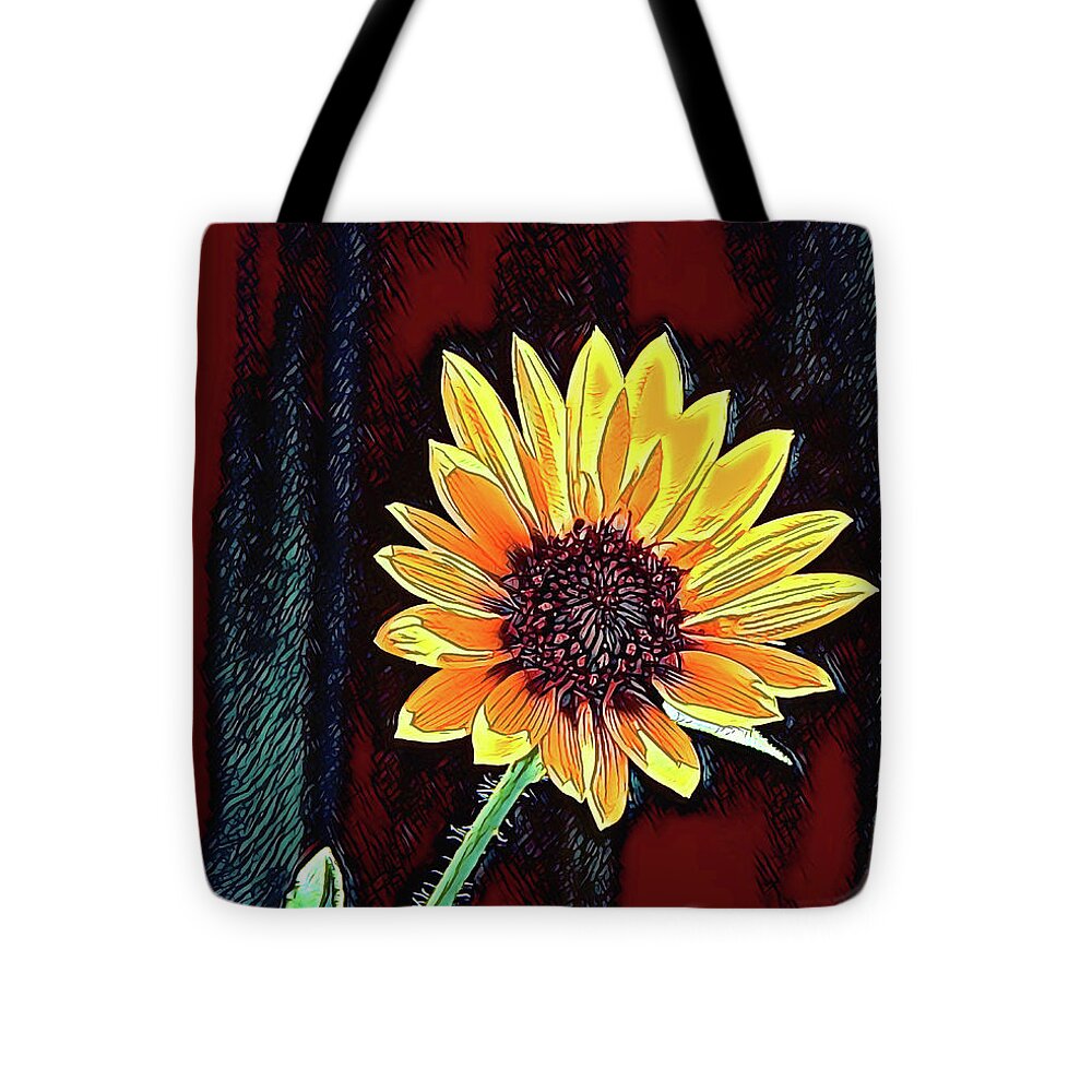 Happy Sunflower Art - Tote Bag