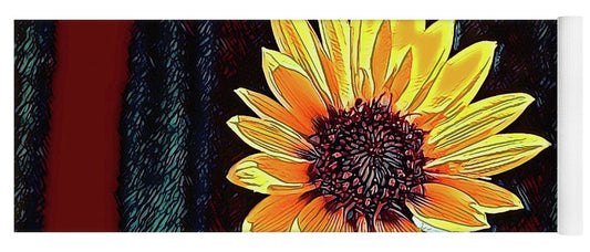 Happy Sunflower Art - Yoga Mat