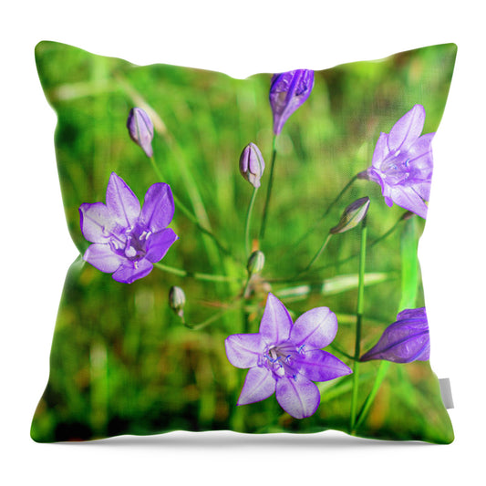 Heavenly Violet Flowers - Throw Pillow