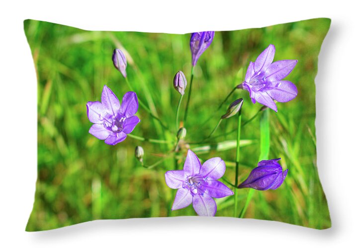 Heavenly Violet Flowers - Throw Pillow