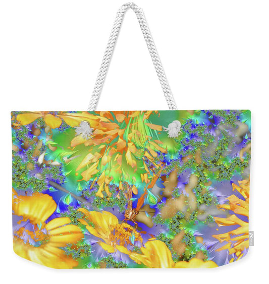Hidden Butterly of Yellows and Greens - Weekender Tote Bag