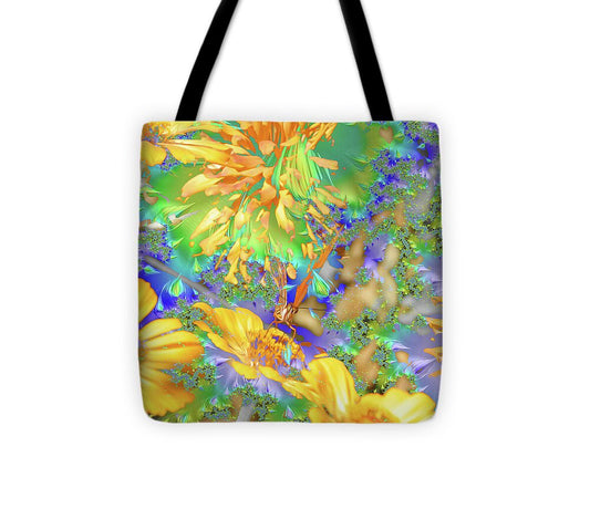 Hidden Butterly of Yellows and Greens - Tote Bag