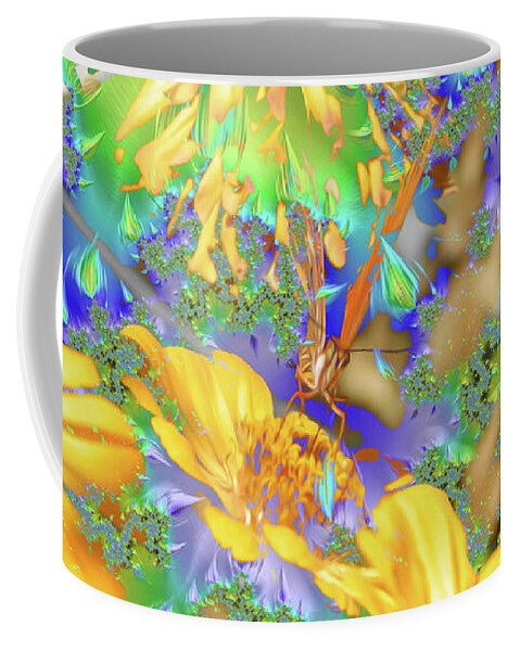 Hidden Butterly of Yellows and Greens - Mug