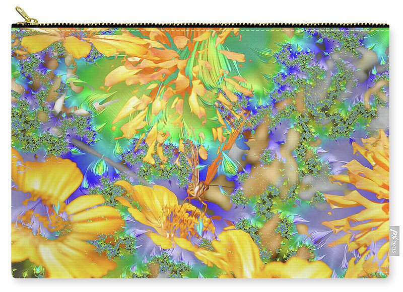Hidden Butterly of Yellows and Greens - Zip Pouch