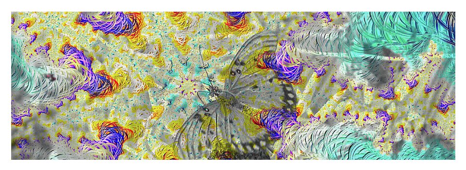 Hidden In Fractals, Colorless Butterfly - Yoga Mat