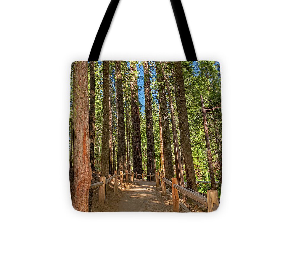 Hiking Trail in Mariposa Grove of Giant Sequoias - Tote Bag