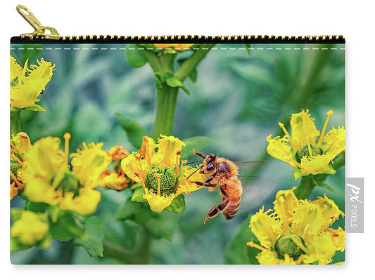 Holding on to Dear Life of a Bee - Zip Pouch