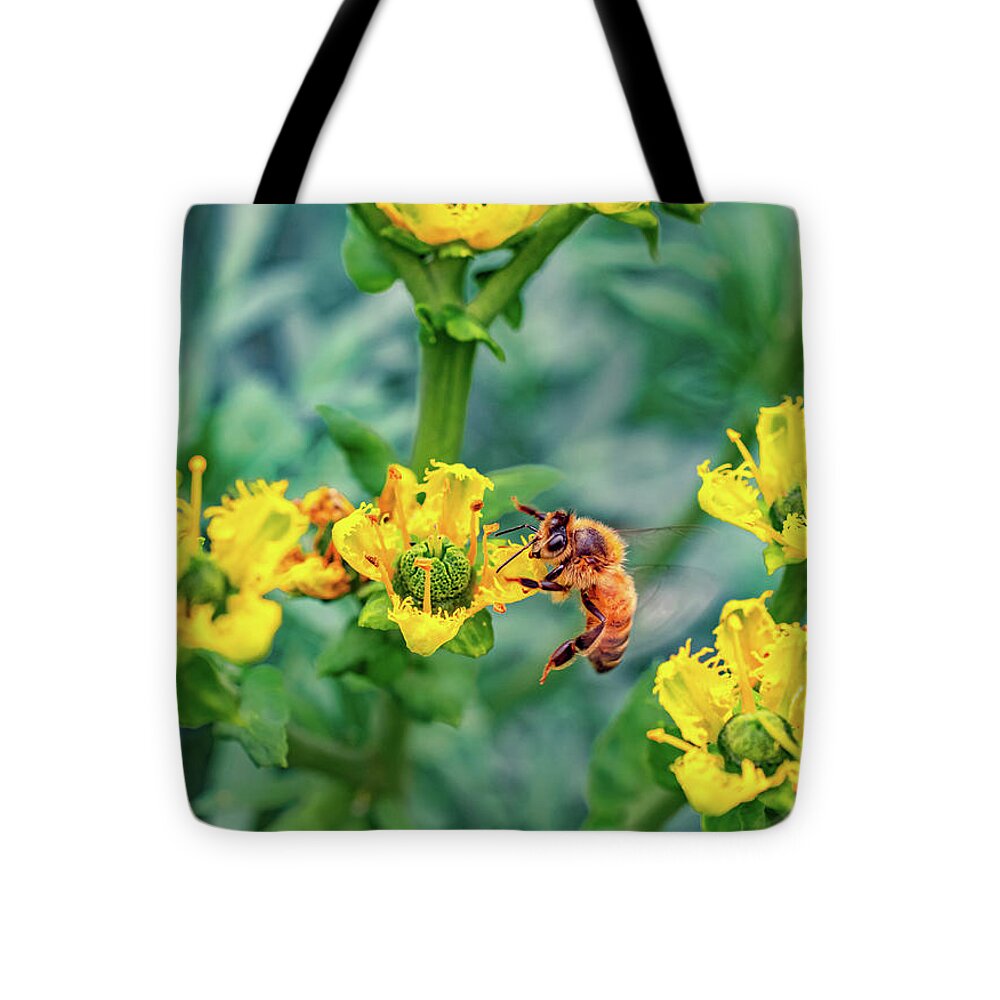 Holding on to Dear Life of a Bee - Tote Bag
