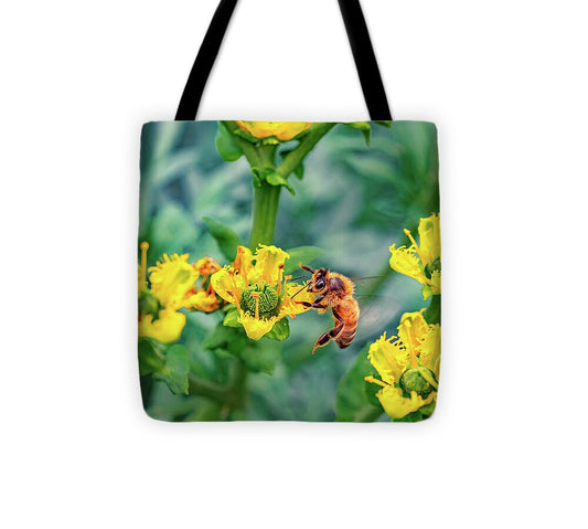 Holding on to Dear Life of a Bee - Tote Bag