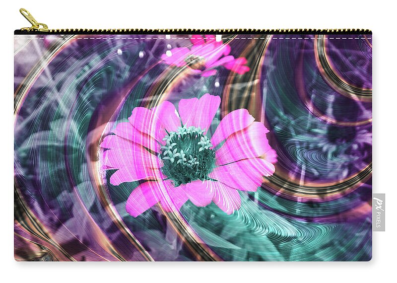 Hot Pink Spirals  - Zip Pouch