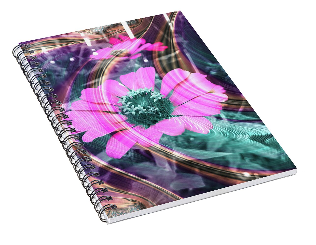 Hot Pink Spirals  - Spiral Notebook