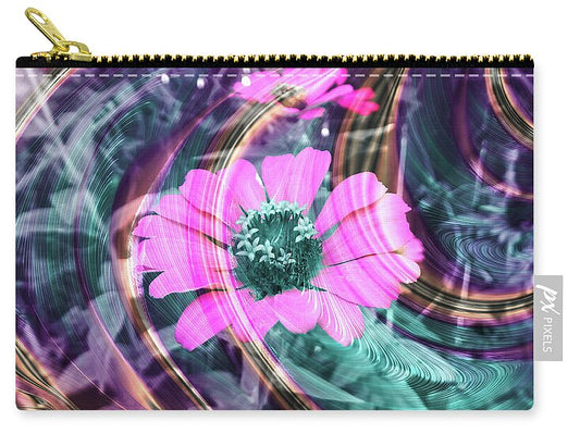 Hot Pink Spirals  - Zip Pouch