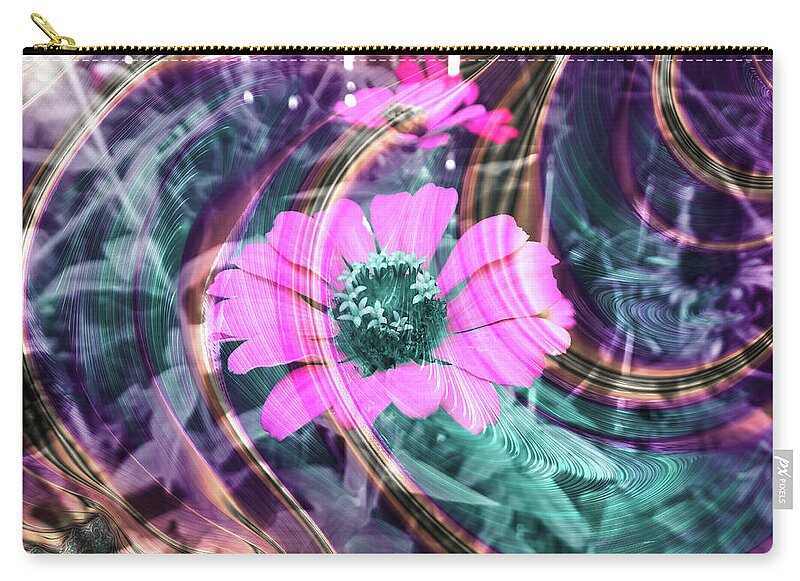 Hot Pink Spirals  - Zip Pouch