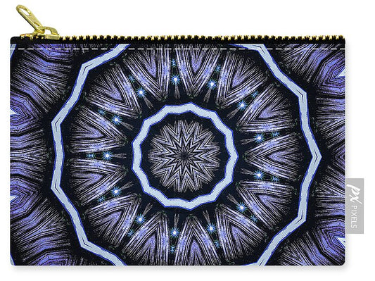 Into the Depths of the Void Mandala Kaleidoscope - Zip Pouch