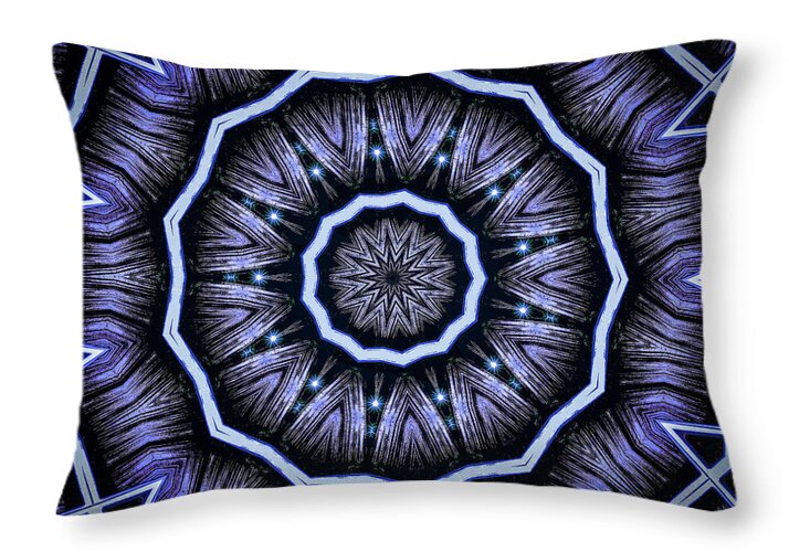 Into the Depths of the Void Mandala Kaleidoscope - Throw Pillow