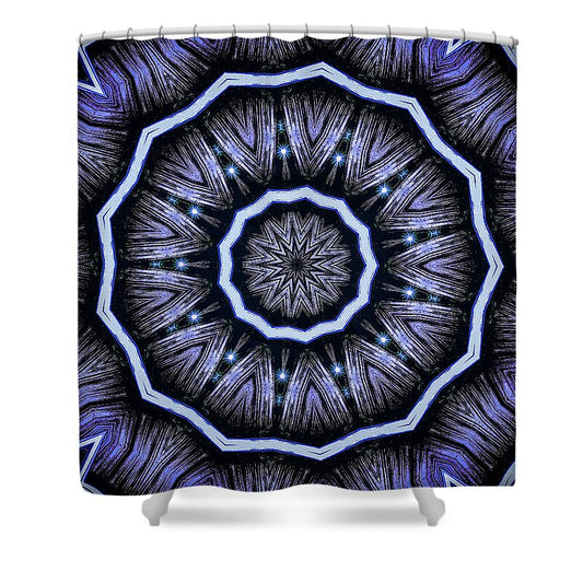 Into the Depths of the Void Mandala Kaleidoscope - Shower Curtain