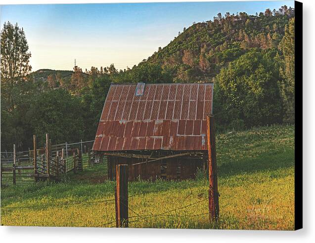 Ladnscape of an Old Barn - Canvas Print