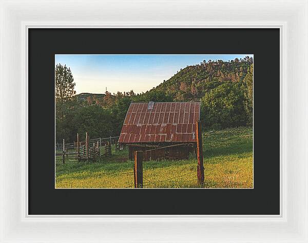 Ladnscape of an Old Barn - Framed Print