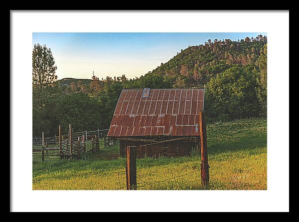 Ladnscape of an Old Barn - Framed Print