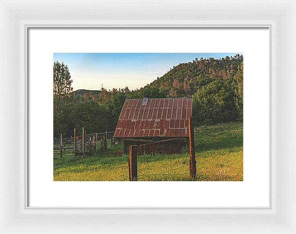 Ladnscape of an Old Barn - Framed Print