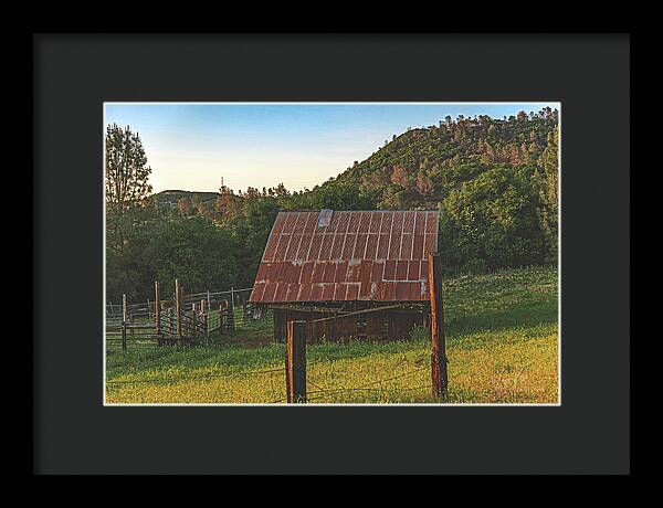 Ladnscape of an Old Barn - Framed Print