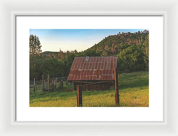 Ladnscape of an Old Barn - Framed Print