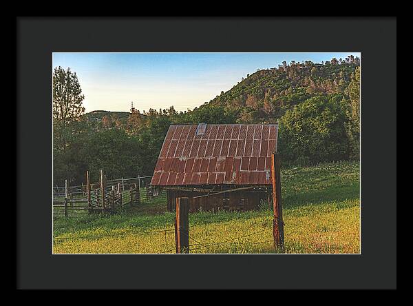 Ladnscape of an Old Barn - Framed Print